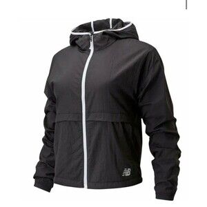 New Balance Windbreaker Running Jacket Track Zip Up Estimated Size Large Black
